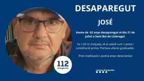Aspecto de José, el hombre desaparecido en Sant Boi de Llobregat / MOSSOS