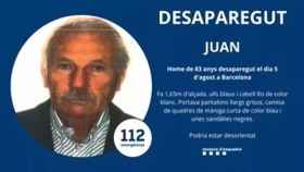 Los Mossos piden colaboración para encontrar a un hombre desaparecido en Barcelona / MOSOS D'ESQUADRA