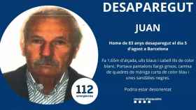 Cartel de desaparecido de Juan / MOSSOS