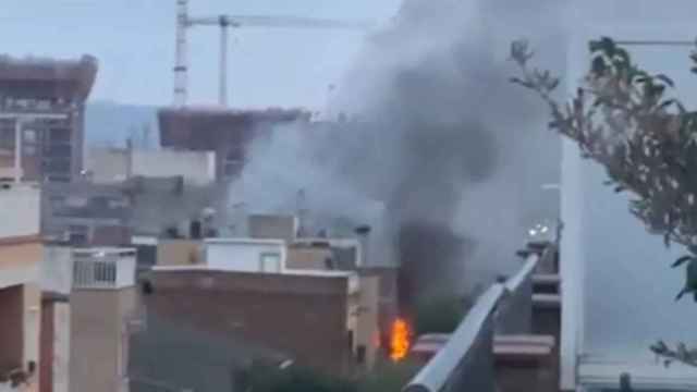 Captura de pantalla del incendio de Badalona / CEDIDA