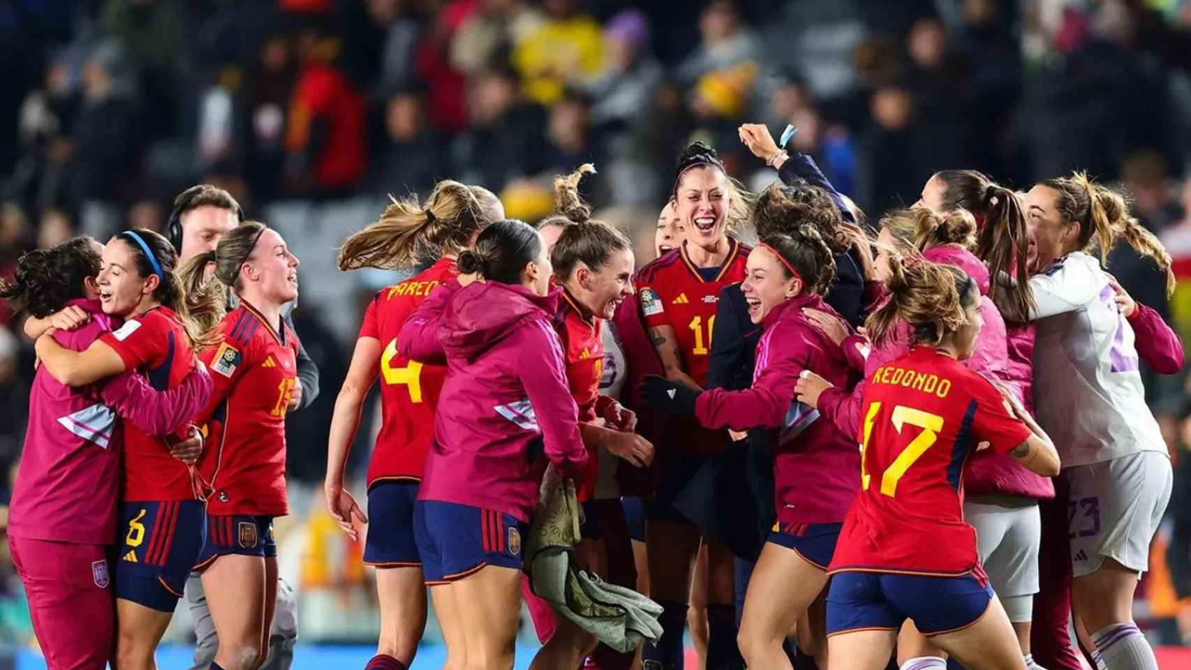 La selección española celebra su pase a la final / EFE