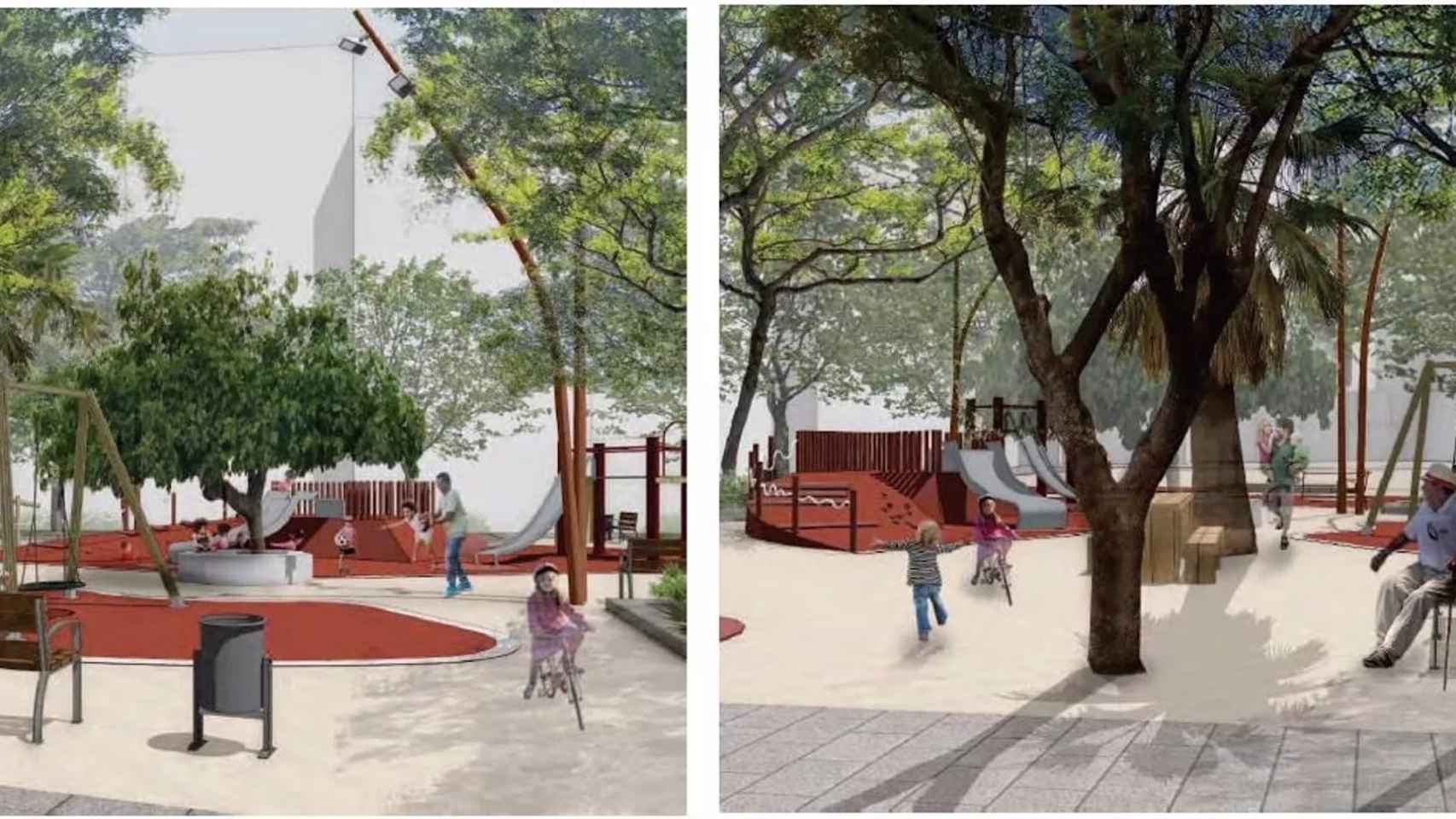Así serán los nuevos espacios verdes para niños / Ajuntament de Barcelona