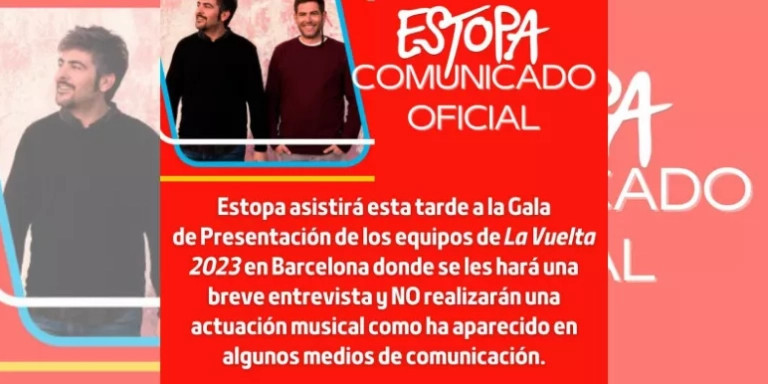 Comunicado oficial de Estopa sobre el acto en Barcelona / CEDIDA