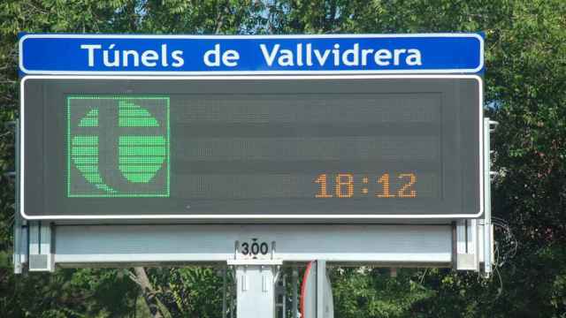 Señal de acceso a la autopista de Peaje de los Túneles de Vallvidrera, entre Sant Cugat del Vallès y Barcelona / EUROPA PRESS