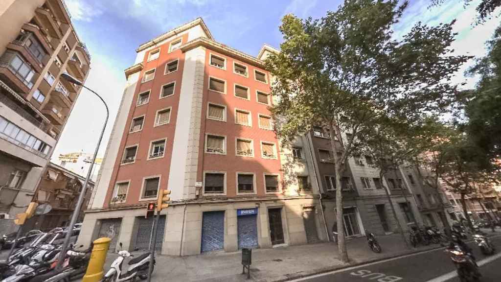 Calle Llorens i Barba del barrio del Baix Guinardó de Barcelona / Google Maps