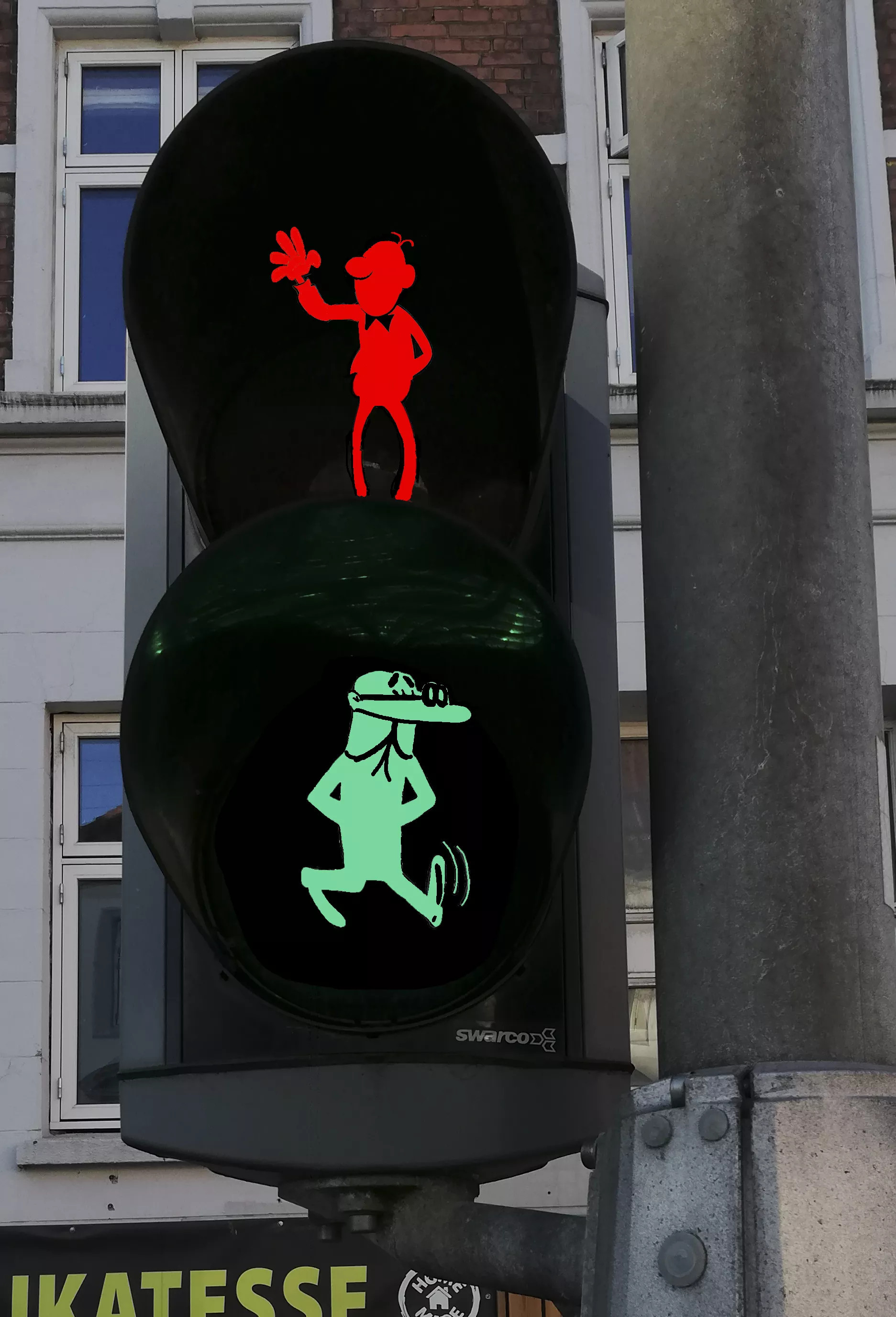 Diseño del semáforo que homenajeará a Francisco Ibáñez tras su muerte / TWITTER