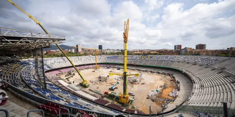 Aspecto actual del Camp Nou, sin la tercera grada / FCB