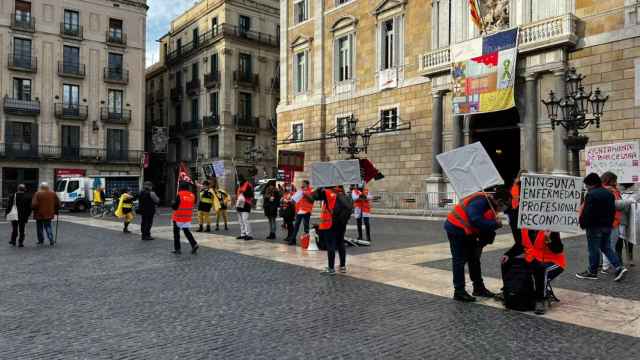 Manifestación de trabajadoras del SAD en Barcelona / TWITTER @SADCGTBARCELONA