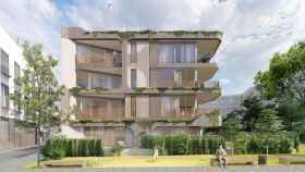 Futuros pisos de lujo de Can Raventós en Barcelona / CORPEDIFICACIONS, S.L.