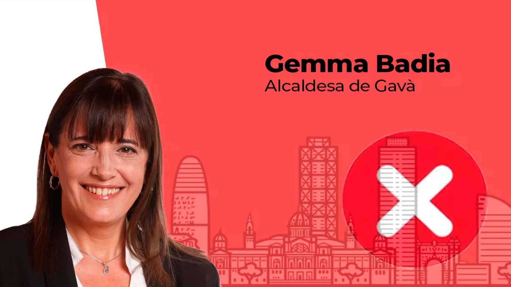 La alcaldesa de Gavà, Gemma Badia, en un fotomontaje / METRÓPOLI
