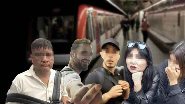 Algunos de los carteristas más conocidos del metro de Barcelona en un fotomontaje / METRÓPOLI