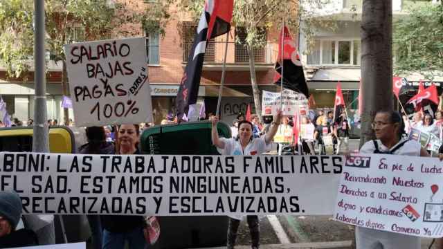 Manifestación de las trabajadoras del SAD en Barcelona / CGT