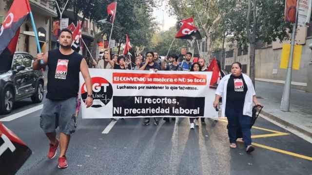 Manifestación de los trabajadores del Hospital Clínic de Barcelona / CEDIDA