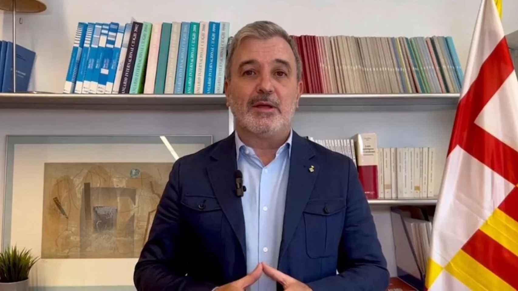 Captura de pantalla del vídeo de Jaume Collboni anunciando la ayuda humanitaria / JAUME COLLBONI