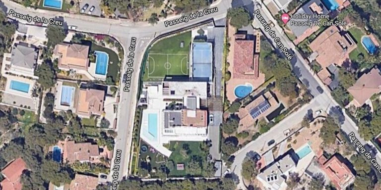 Vista aérea de la casa de Leo Messi en Castelldefels / GOOGLE STREET VIEW