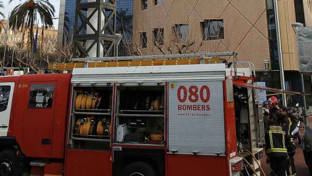 Un camión de los Bombers de Barcelona