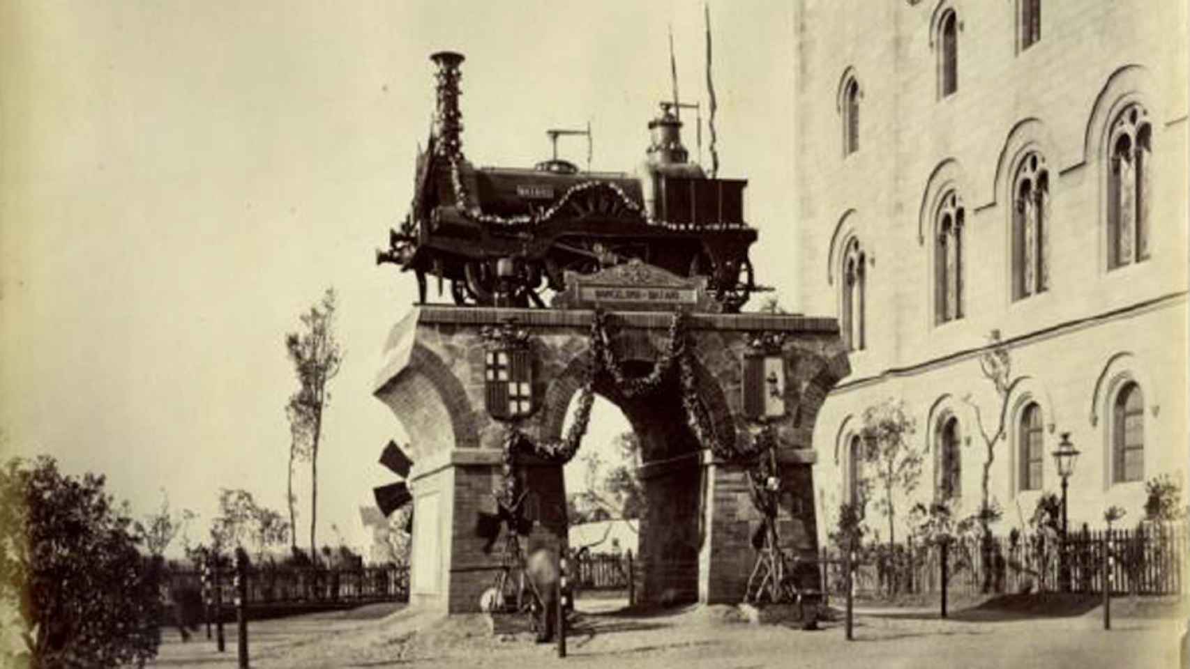 La locomotora 'Mataró' en 1877