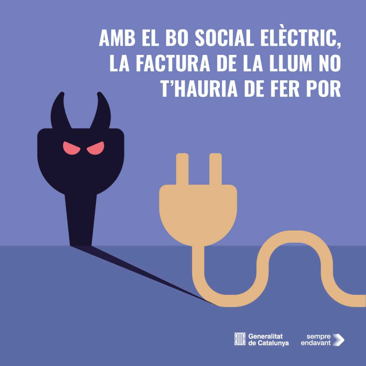 Cartel promocional de la campaña informativa del bono social eléctrico