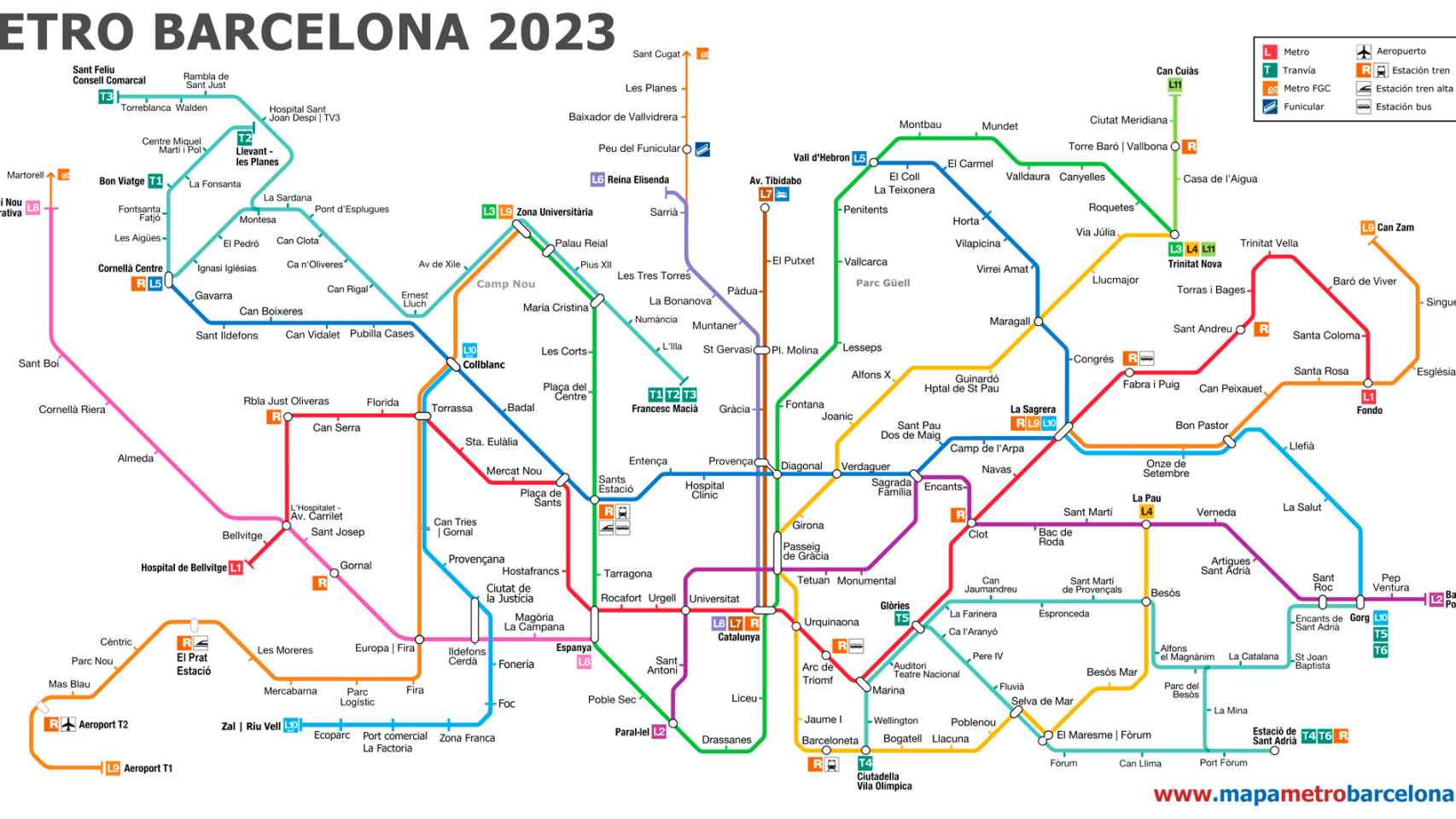 Así será el metro de Barcelona en 2050