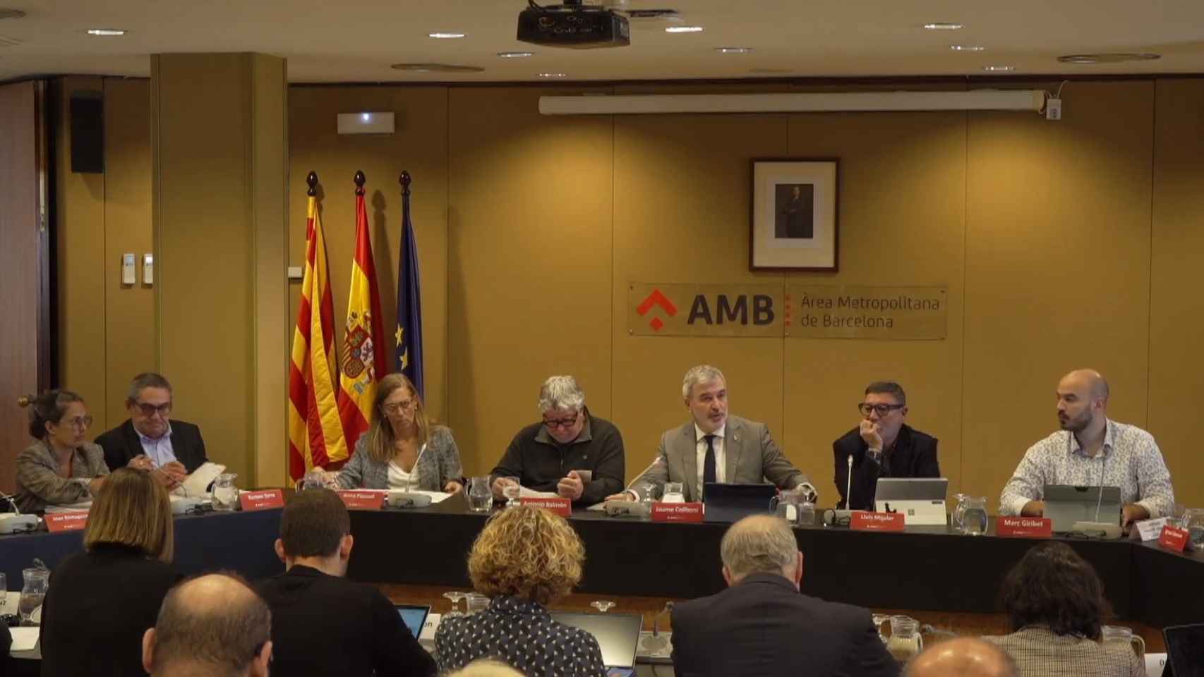 Jaume Collboni, en la aprovación de los presupuestos del AMB