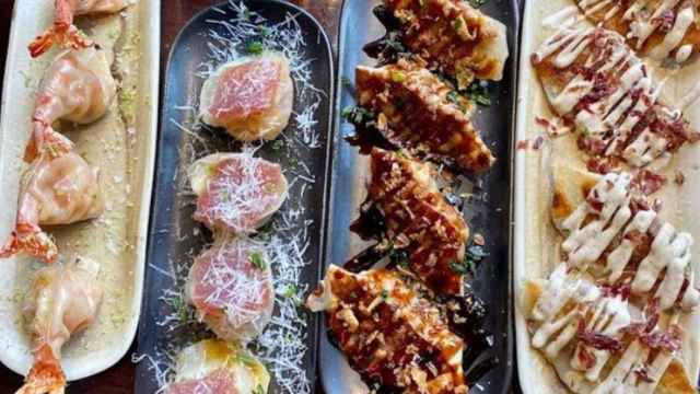 Los platos del restaurante Gyoza Bistró de Barcelona en una imagen de archivo